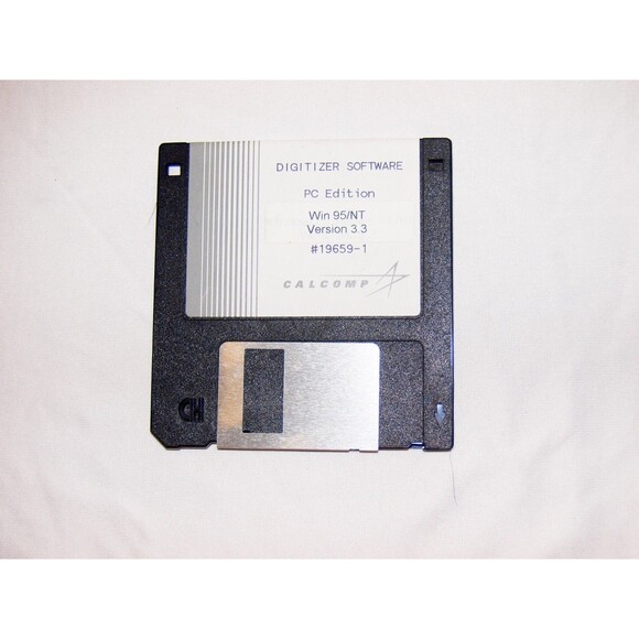 Vintage CalComp Digitizer Software 3.5"  Floppy Disc for PC 95/NT - Picture 1 of 2